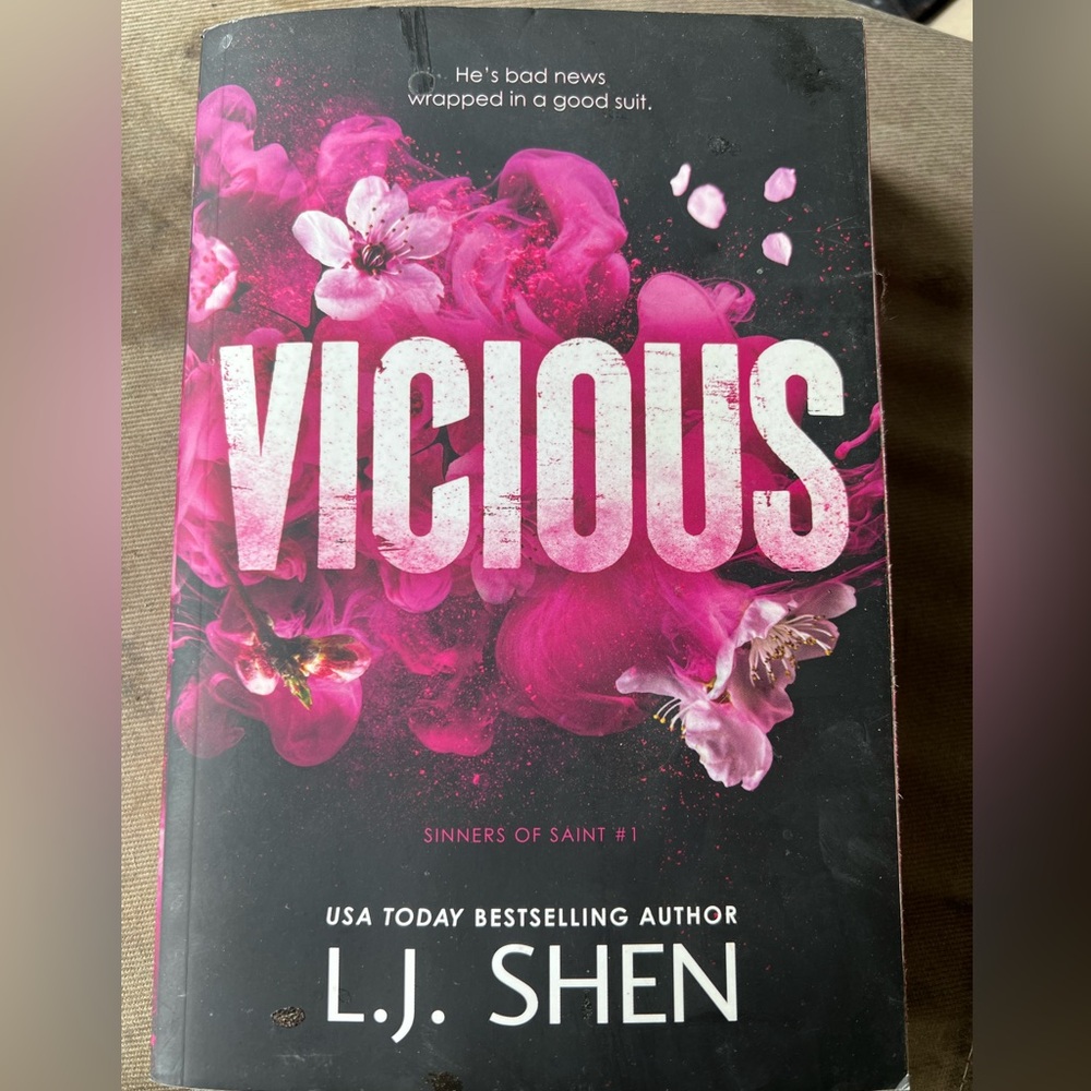 Vicious by — Black and Hot Pink Decorative Coffee Table Book
